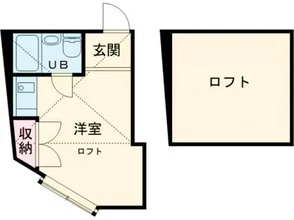 エイト砂川(ワンルーム/2階)の間取り写真