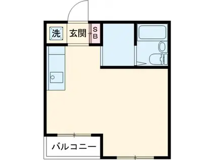 ヴィラ・フォレスト(ワンルーム/1階)の間取り写真