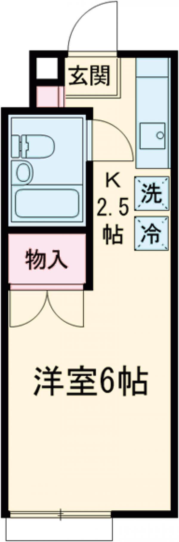 立川栄町フラットA棟(1K/1階)の間取り写真