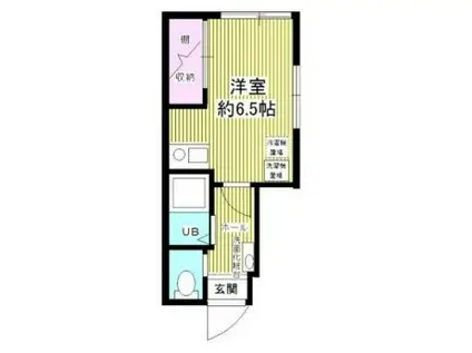 東高円寺ハウス(ワンルーム/1階)の間取り写真