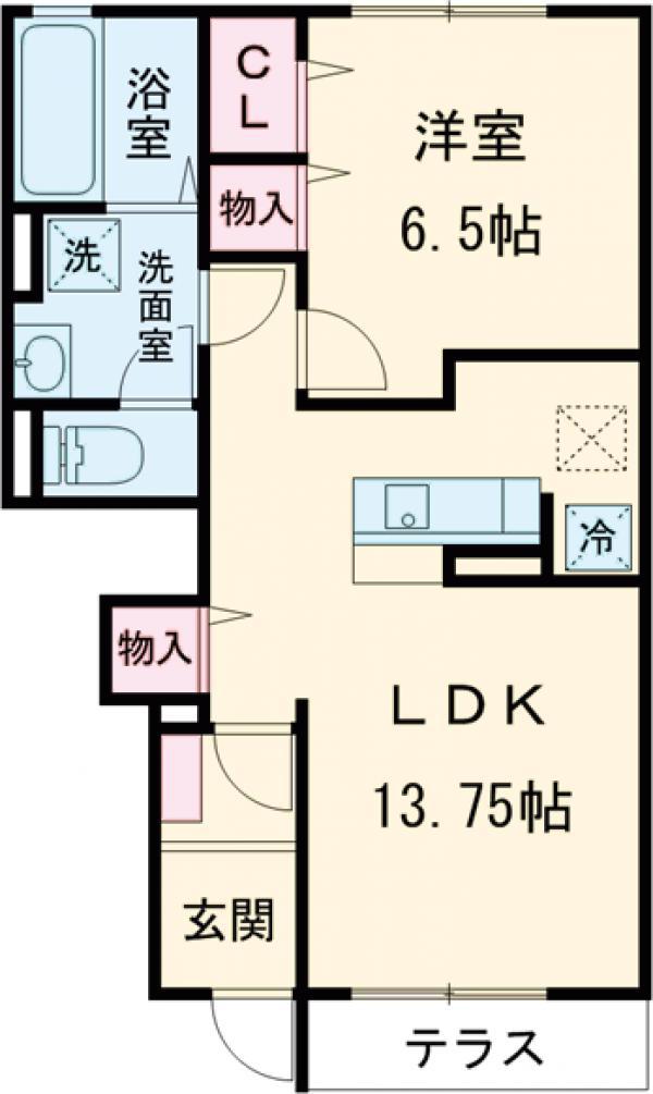 ロワイヤルコーポ(1LDK/1階)の間取り写真