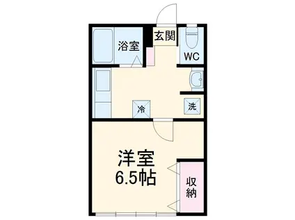 第1テーオーハイツ(1K/1階)の間取り写真