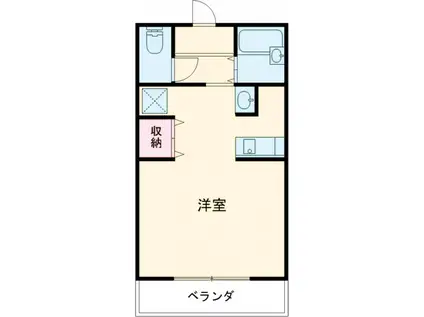 リュミエール・レジデンス(ワンルーム/1階)の間取り写真