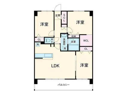 SOCIA ISSHA(3LDK/1階)の間取り写真