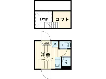 ソフィアジェラート(ワンルーム/2階)の間取り写真