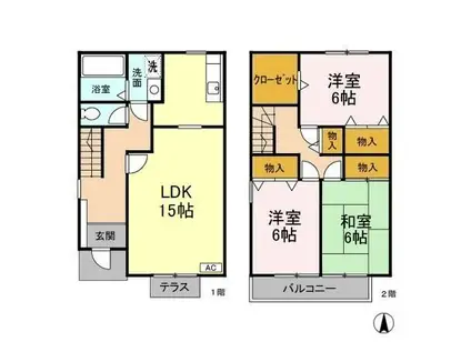 ロイヤルガーデン弐番館(3LDK)の間取り写真