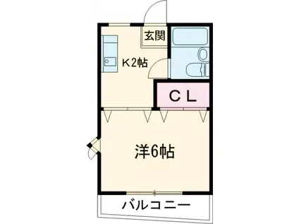 リバティハイツ(1K/1階)の間取り写真
