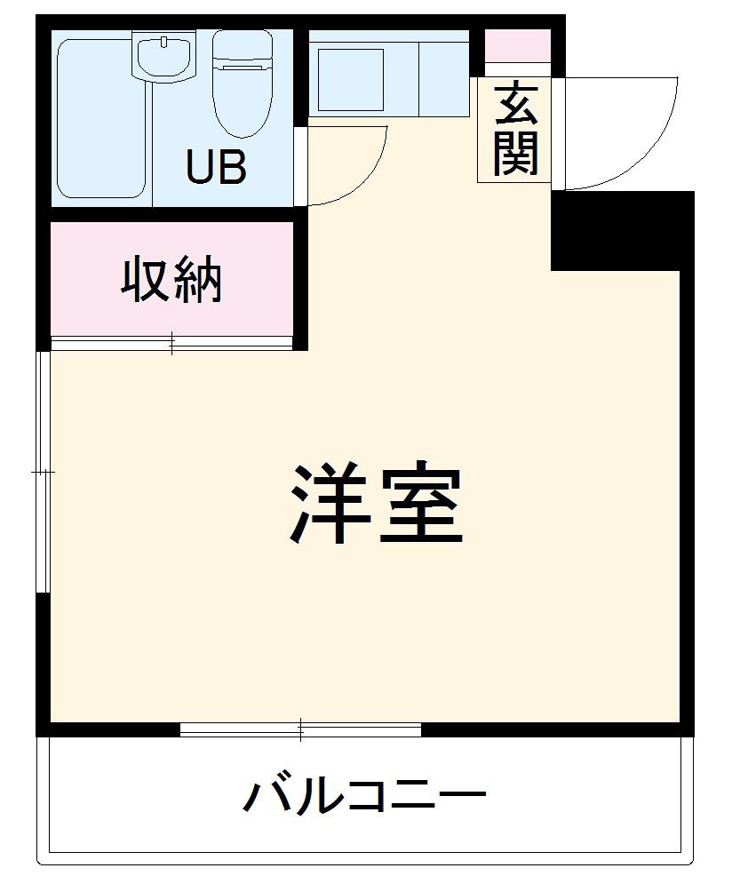 代官アートハウス(ワンルーム/2階)の間取り写真
