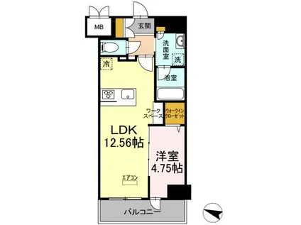 BELTS SHINJUKU レジデンス(1LDK/7階)の間取り写真