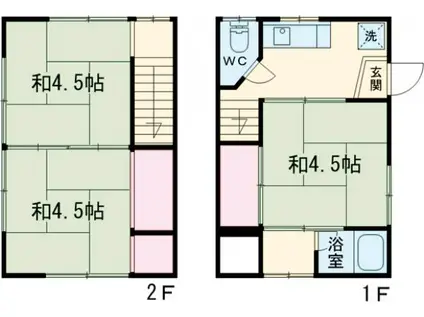 京成電鉄本線 京成関屋駅 徒歩7分 2階建 築59年(3K)の間取り写真
