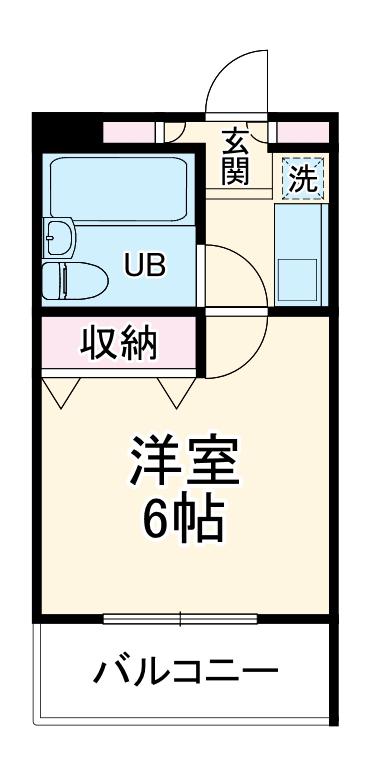 ローズガーデンA71番館(1K/2階)の間取り写真