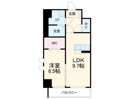 ヴィガラス吉原(1LDK/5階)の間取り写真