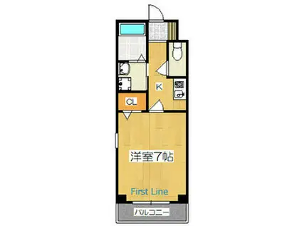 あかつき苑ハイツ2(1K/1階)の間取り写真