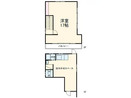 横浜市ブルーライン 踊場駅 徒歩37分 2階建 築63年(ワンルーム)の間取り写真