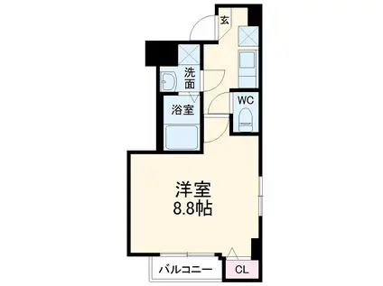 プレゾンアトワ5(1K/2階)の間取り写真