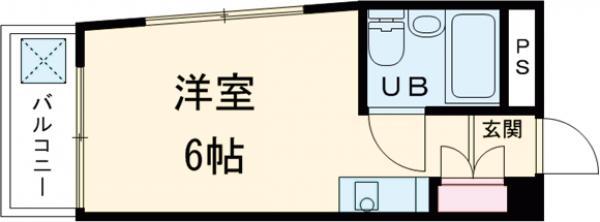 シティコーポ経堂(ワンルーム/1階)の間取り写真