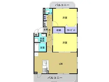 Y&MLIFE(2LDK/4階)の間取り写真