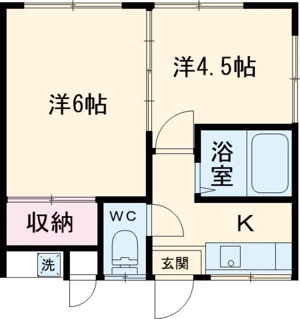 小林ビル(2K/3階)の間取り写真