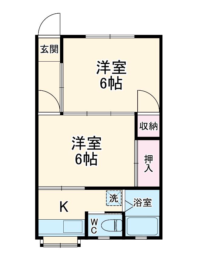 グリーンヒルズ池上(2K/1階)の間取り写真