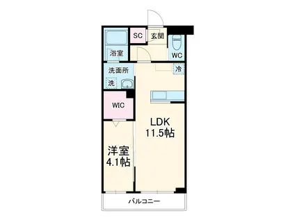 EX240Ⅲ(1LDK/2階)の間取り写真