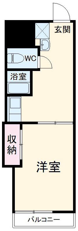 ARK SHIOGAMA(1K/2階)の間取り写真