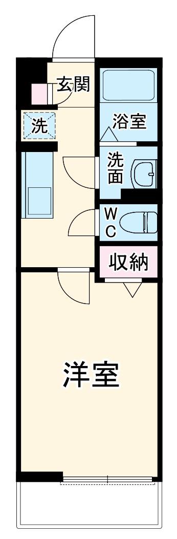 グレイス岩槻Ⅱ(1K/1階)の間取り写真