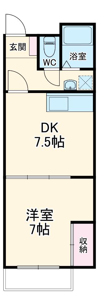メゾン・アンジュ(1DK/3階)の間取り写真