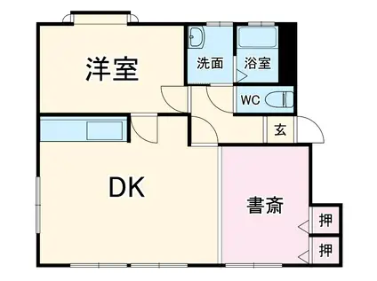 八木マンション(2LDK/1階)の間取り写真