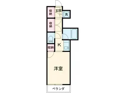 エトワール宇都宮第一(1K/10階)の間取り写真