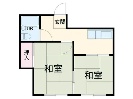 コーポ泉(2K/1階)の間取り写真