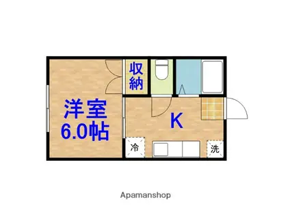 MAISON DE POIRE(1LDK/1階)の間取り写真