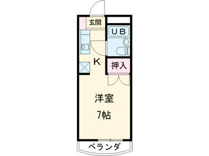シャテロ住吉(ワンルーム/1階)の間取り写真