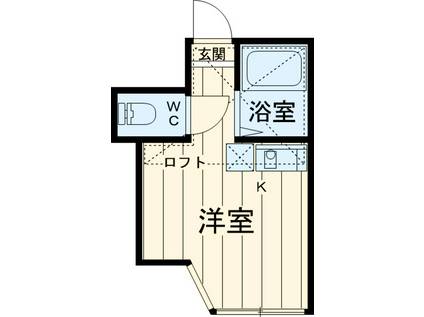 ユナイト根岸アンドロポフの杜(ワンルーム/2階)の間取り写真