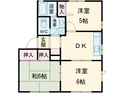 エスぺランサA(3DK/1階)の間取り写真