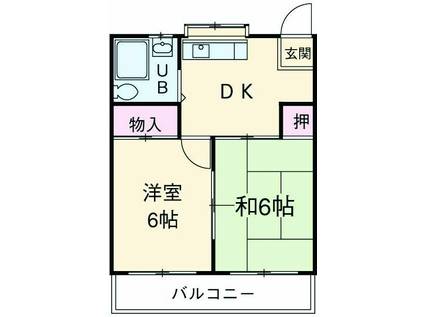 吉澤倉庫ビル(2DK/4階)の間取り写真