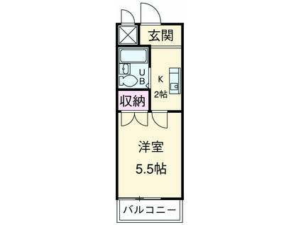 ももちゃんハイツ(1K/3階)の間取り写真