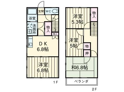 SIテラス(4DK)の間取り写真