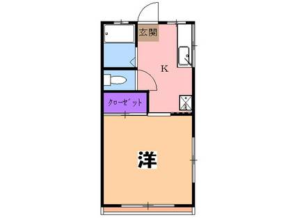 ヴィラ千秀(1K/1階)の間取り写真