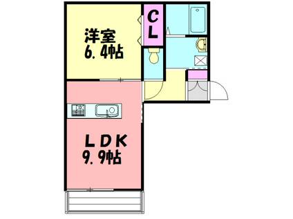 シャングリラ(1LDK/1階)の間取り写真