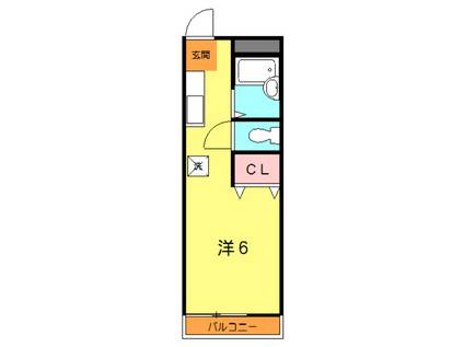 パルメゾンスズキ(ワンルーム/2階)の間取り写真