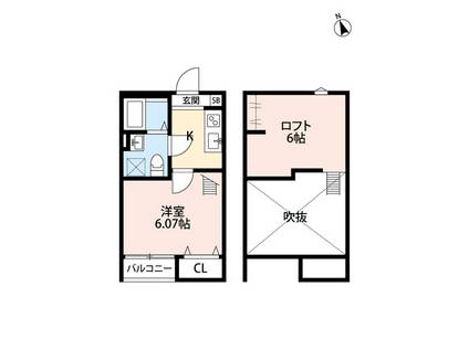 PRIME SUITE Sプライム ス(1K/1階)の間取り写真