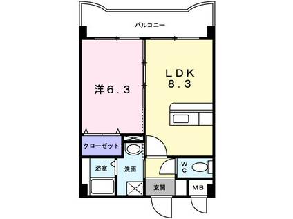サンエスポワール(1LDK/5階)の間取り写真