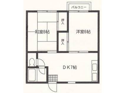 なぎさハイツ(2DK/2階)の間取り写真