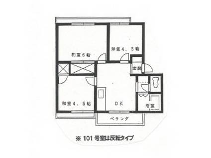谷口ハイツ(3DK/2階)の間取り写真