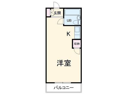桜コーポ(ワンルーム/2階)の間取り写真