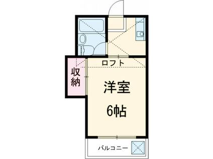 コーポヒラタ(1K/2階)の間取り写真