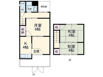 京都府京都市右京区嵯峨釈迦堂藤ノ木町-の建物(3DK)の間取り写真
