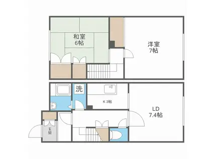 サンパーク128(2LDK/1階)の間取り写真