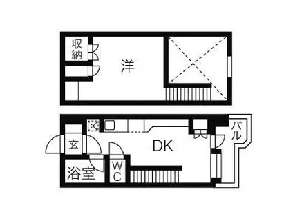 サンシャインシティー21(1DK/10階)の間取り写真