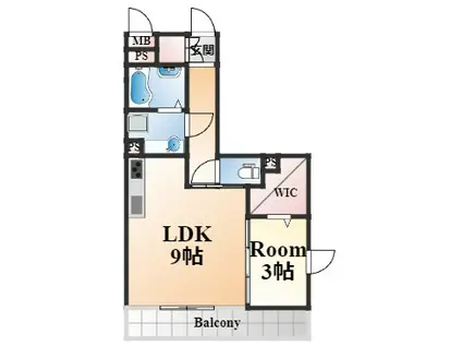 サニーヒル(1LDK/3階)の間取り写真